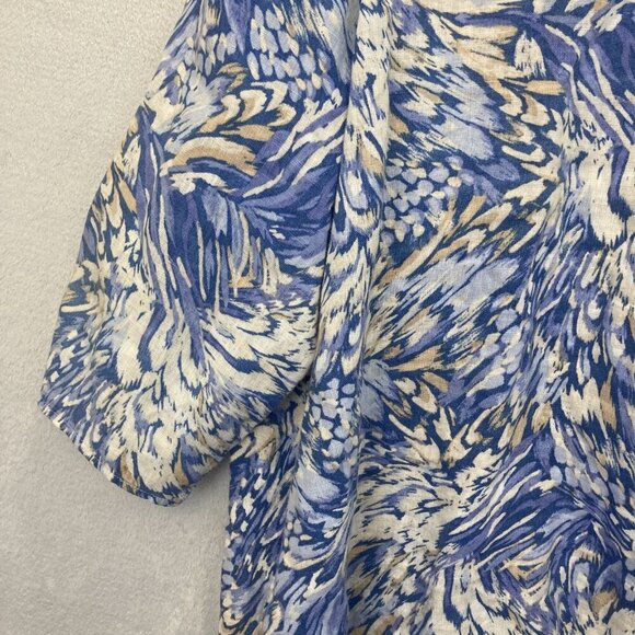 JM Collection Button Up 100% Linen‎ Shirt Womens 22W 3/4 Sleeve Lightweight Top - Picture 13 of 13